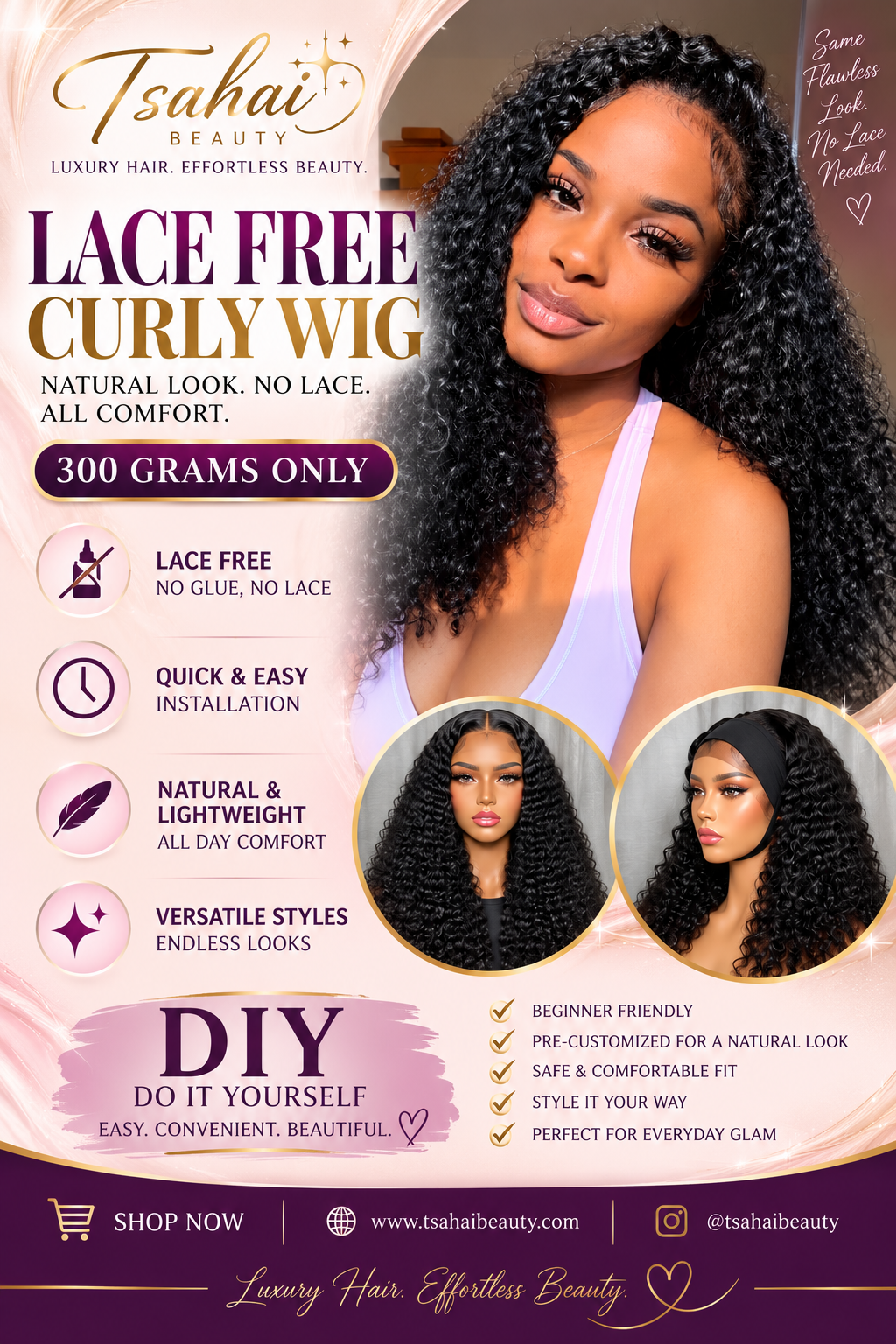 Half wig - Curly